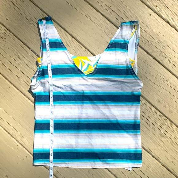 2 in 1 Tankini Top NWT Palms and Yellow - Picture 6 of 13